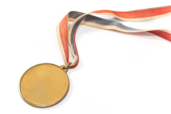 Médaille sport or vintage sur blanc — Photo