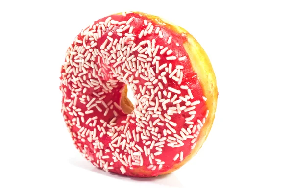 Donut med sprinklere isolert på hvitt – stockfoto