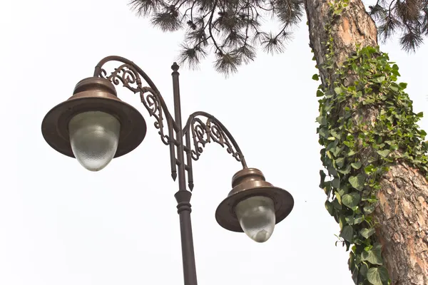 Straatlamp in het park — Stockfoto