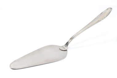 beyaz izole kek için spatula