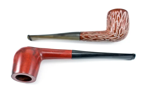 Deux pipes à tabac isolées sur blanc — Photo