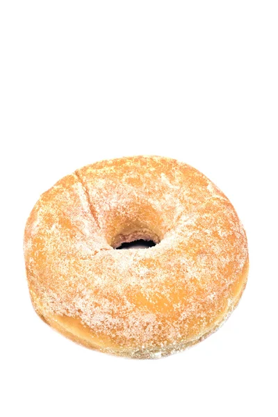 Donut-pulver med sukker isolert på hvitt – stockfoto