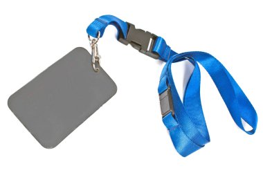 boş kimlik kartı etiketinin üzerinde beyaz izole