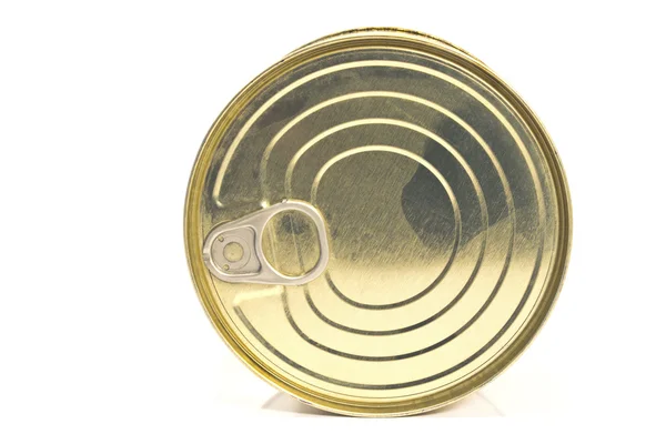 Closed tin can  on white — Stock Photo, Image