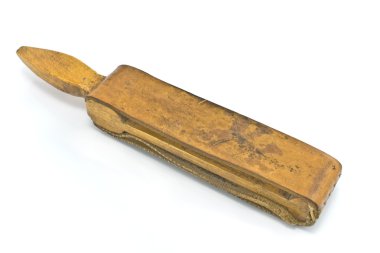 Klasik kayış üzerinde beyaz izole razor için