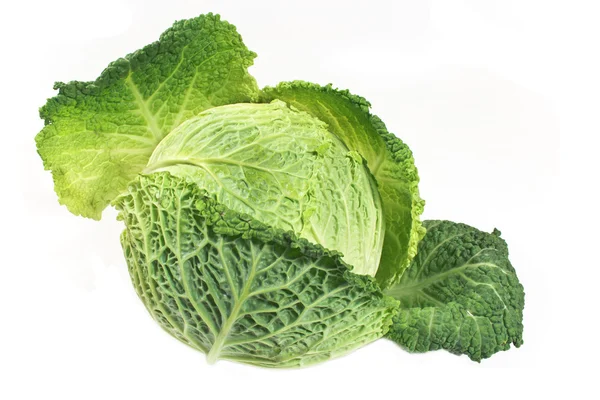 Kale zeleninová izolované na bílém — Stock fotografie