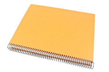 spiral defter üzerinde beyaz izole