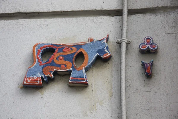 Vaca graffiti — Foto de Stock