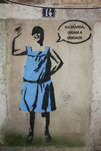 Lizbona graffiti — Zdjęcie stockowe