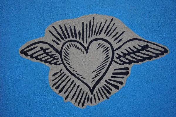 Граффити на сердце — стоковое фото