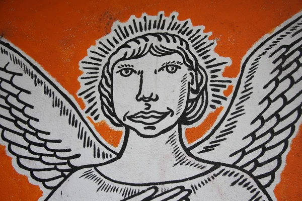 Graffiti de anjo — Fotografia de Stock