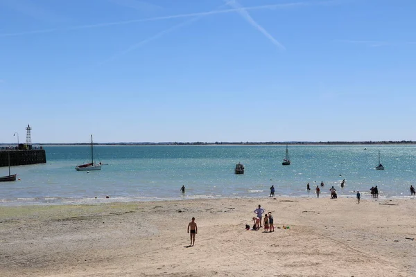 Blick Auf Den Strand Von Cancale Frankreich — Stockfoto