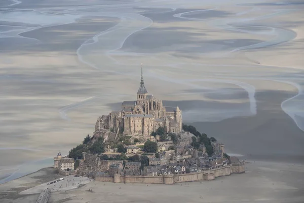 Aerial View Mont Saint Michel France — Stock Photo, Image