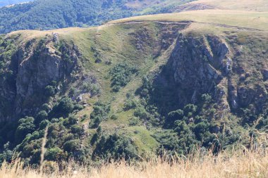 Fransa 'daki Vosges dağlarının manzarası