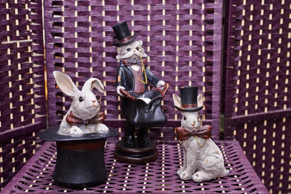 Giocattolo conigli di ceramica Foto Stock Royalty Free