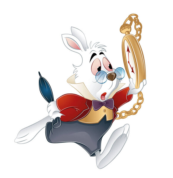 кролик в спешке бежит в страну чудес