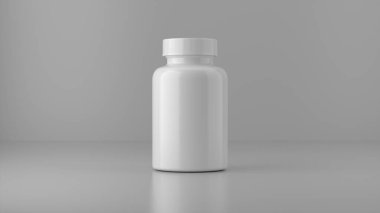 Mock up packaging of vitamin on white background. 3D rendering.