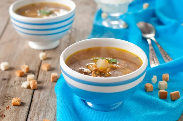 Soup with mushroom — Stock Photo, Image