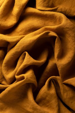 Mango renginde keten kumaş dokusu, seçici odak resmi