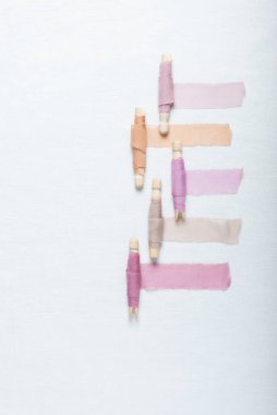 El yapımı ipek kurdeleli desen, seçici odak resmi