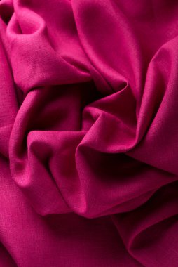 Fuşya keten kumaşlı doku, seçici odak resmi