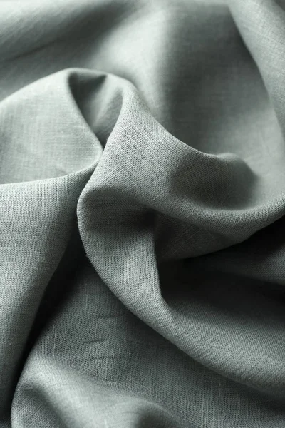 Yeşil renkli keten kumaşlı doku, seçici odak resmi