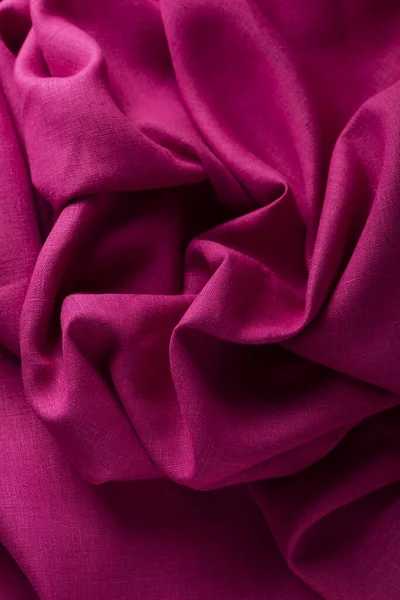 Fuşya keten kumaşlı doku, seçici odak resmi