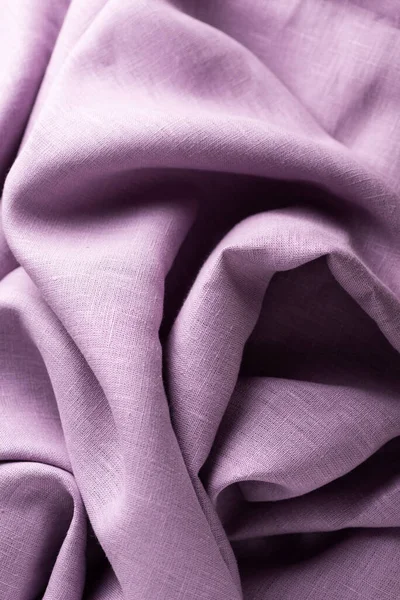 Lavanta rengi keten kumaşlı doku, seçici odak resmi