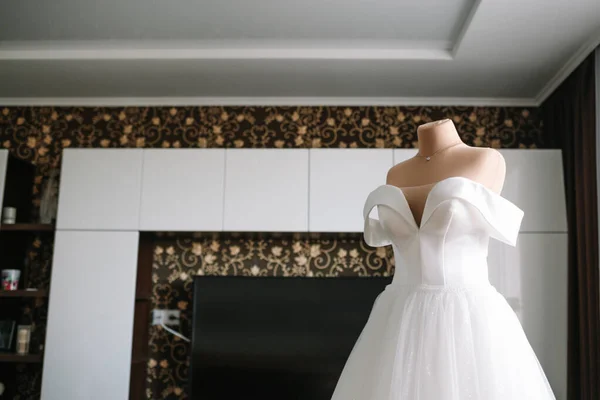 Інтер Спальні Весільним Платтям Готовий Церемонії — стокове фото