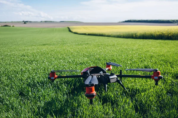 Iot Smart Agriculture Industry Konzept Drohne Der Präzisionsfarm Einsatz Zum — Stockfoto