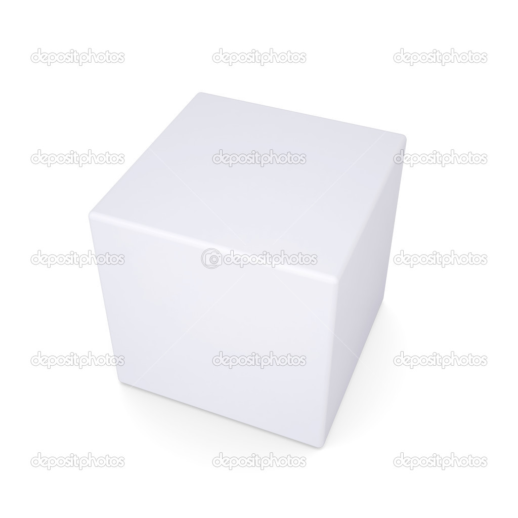 White cube with rounded edges — Stock Photo © cherezoff 23957055