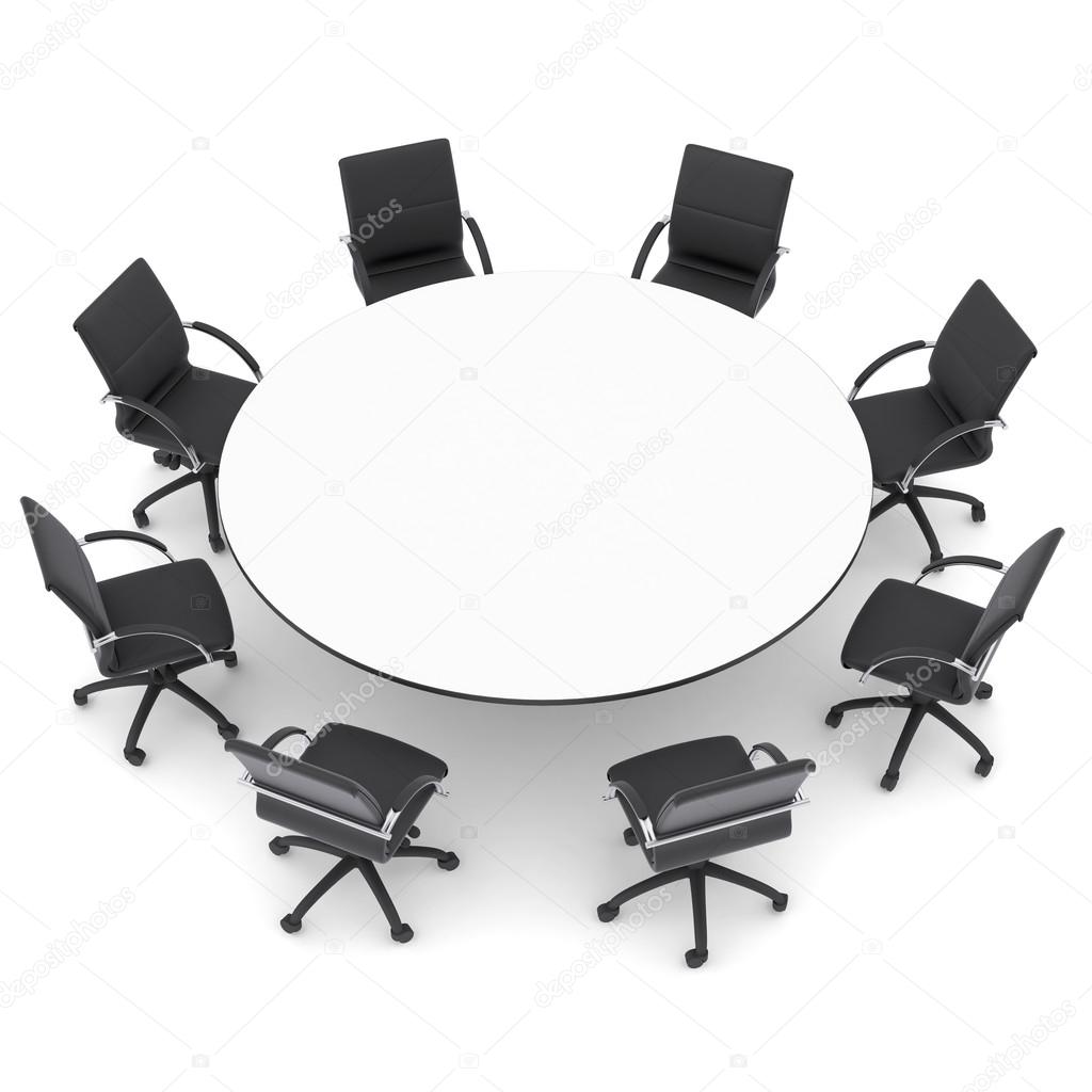 Office Chairs And Round Table Stock Photo By Cherezoff 33814759 Office Chairs And Round Table Stock, Round Table For Office