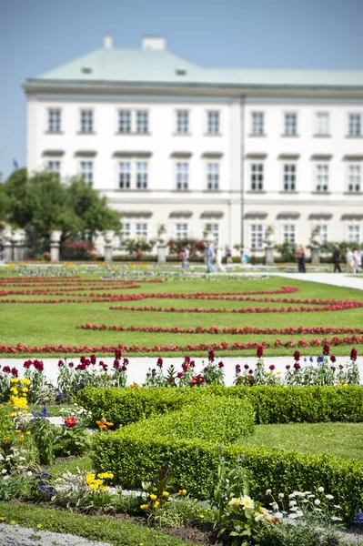 Slottet mirabell i salzburg Stockbild