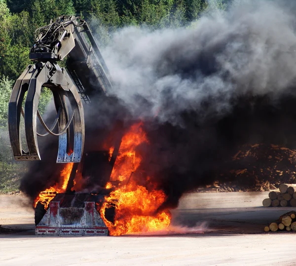 Big Machine on Fire — Stock Photo, Image