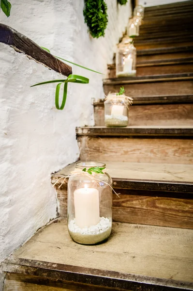 Linternas en una escalera — Foto de Stock