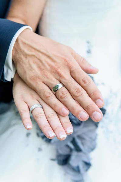 花嫁と新郎の手 — ストック写真