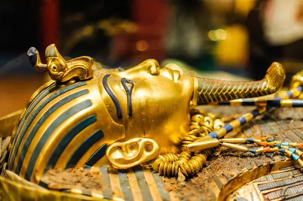 Maschera del faraone Tutankhamon Immagine Stock