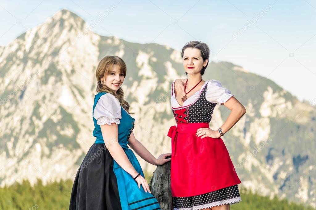 Two beautiful Woman in the Alps