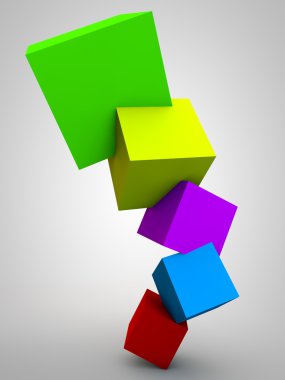 çok renkli küpler