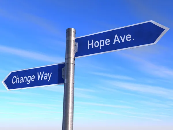 Change way to hope — Stock Photo, Image