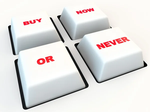 Koupit teď nebo nikdy — Stock fotografie