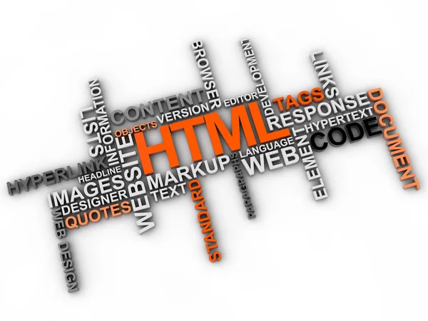 HTML word clou — Stok fotoğraf