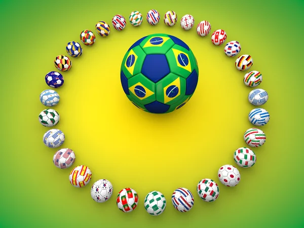 Campeonato Mundial de Fútbol de Brasil 2014 — Foto de Stock