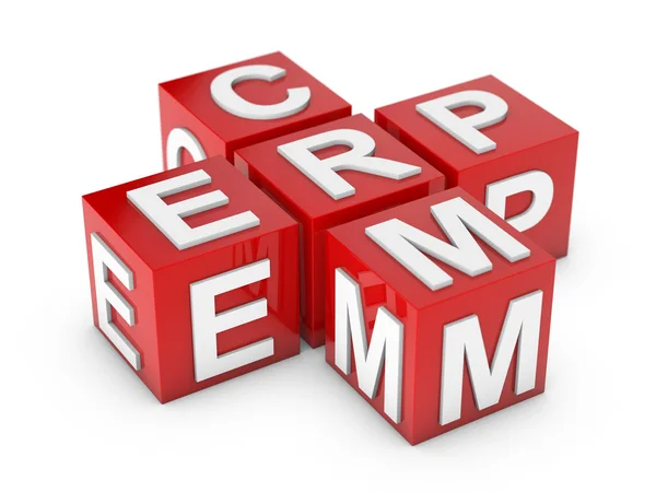 ERP e CRM chiave per il successo Immagini Stock Royalty Free