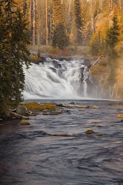 Lewis Falls - Yellowstone National Park. — Stock Photo, Image