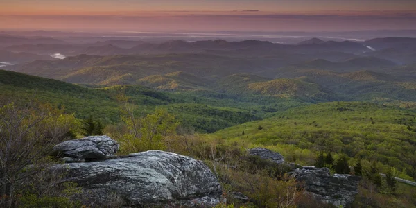 Blue ridge rano panorama — Zdjęcie stockowe