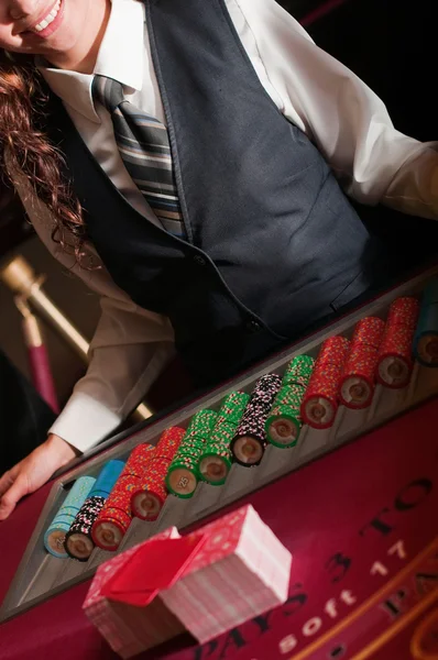 Casino Dealer — Stock Photo, Image