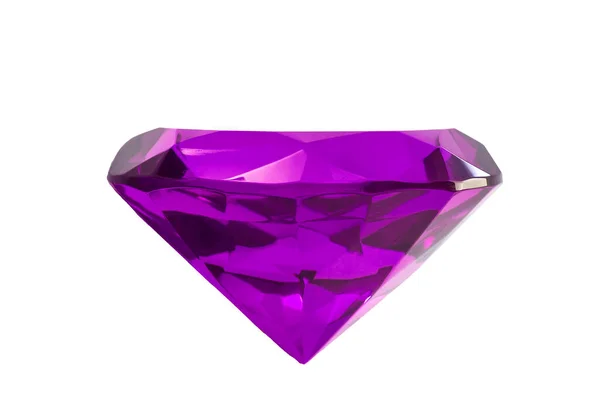 Jewelry Gemstones Concept Close Purple Tanzanite Gemstone Isolated White Background — Stock Fotó