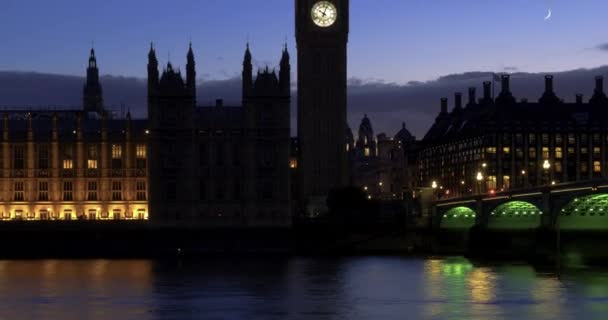 Fps Time Lapse Footage Tilt Panning London Clock Tower Houses — Stockvideo