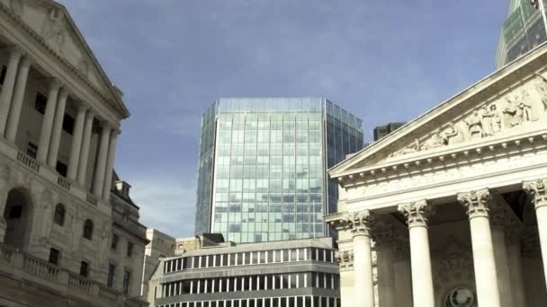 Fps Footage Bank England Headquarters Building Threadneedle Street Concept Monetary — Stockvideo